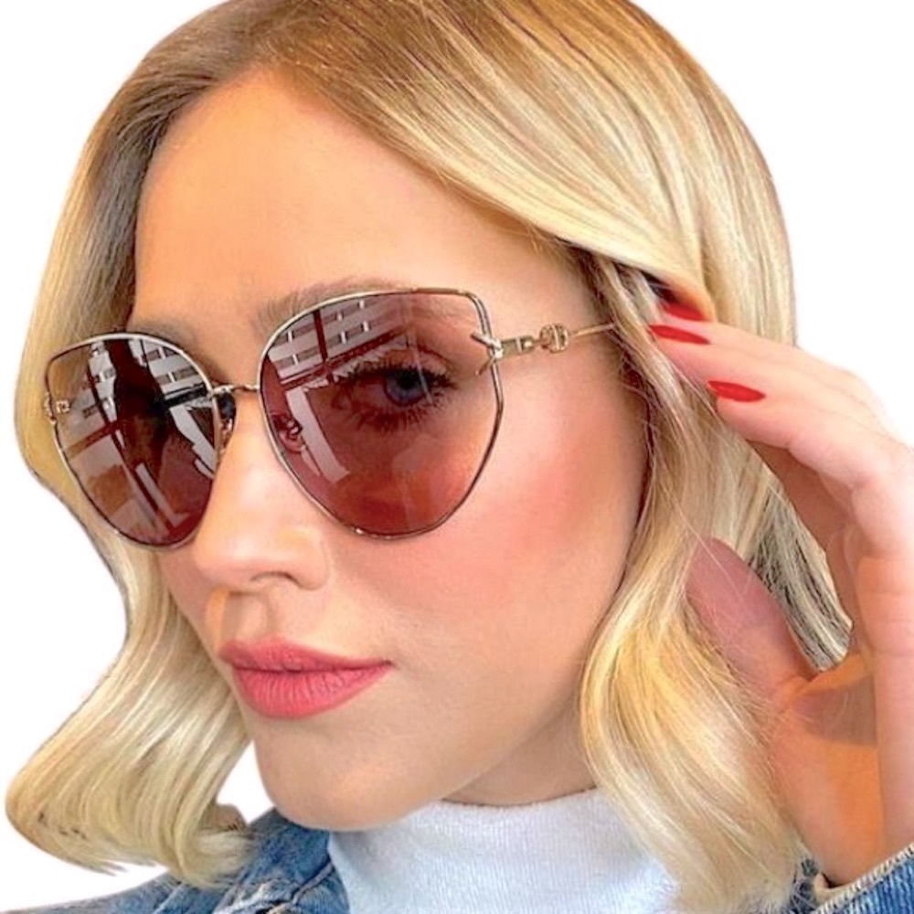 ☀️ Dior ☀️ OVERSIZED Butterfly Gradient Pink Lens